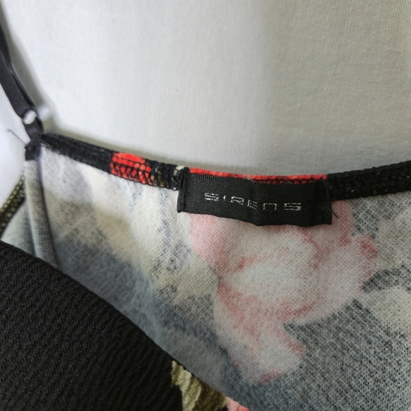 Sirens Red And Black Spaghetti Strap Zipper Front Rose Dress Size S - Picture 7 of 8